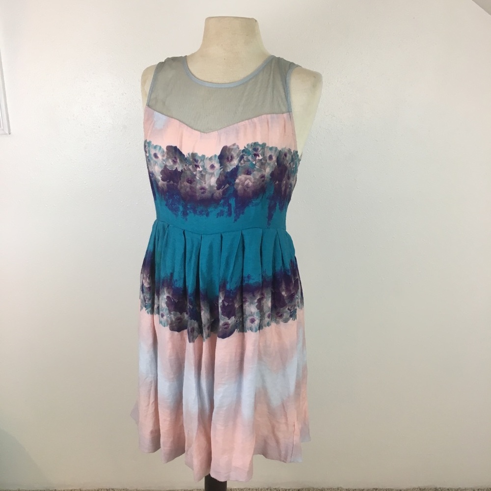 Kimchi and Blue watercolor dress size 12 A Line